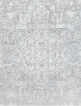 Grau Persien Persischer Vintage Teppich 192 x 192 cm - view 3