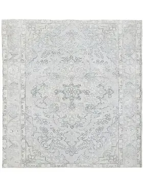 Blau Persien Persischer Vintage Teppich 190 x 190 cm