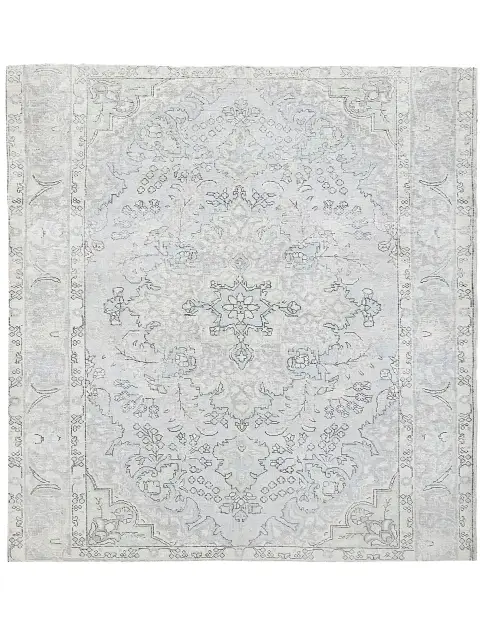 Blau Persien Persischer Vintage Teppich 190 x 190 cm