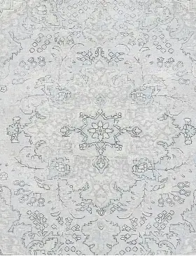 Blau Persien Persischer Vintage Teppich 190 x 190 cm - view 3