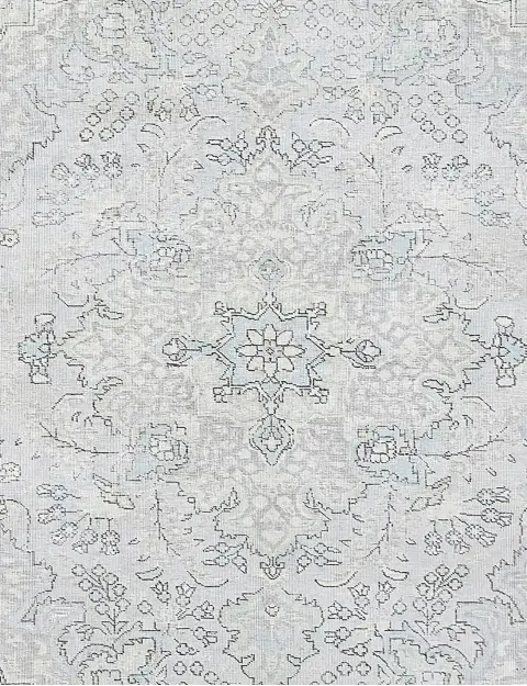 Blau Persien Persischer Vintage Teppich 190 x 190 cm - view 3