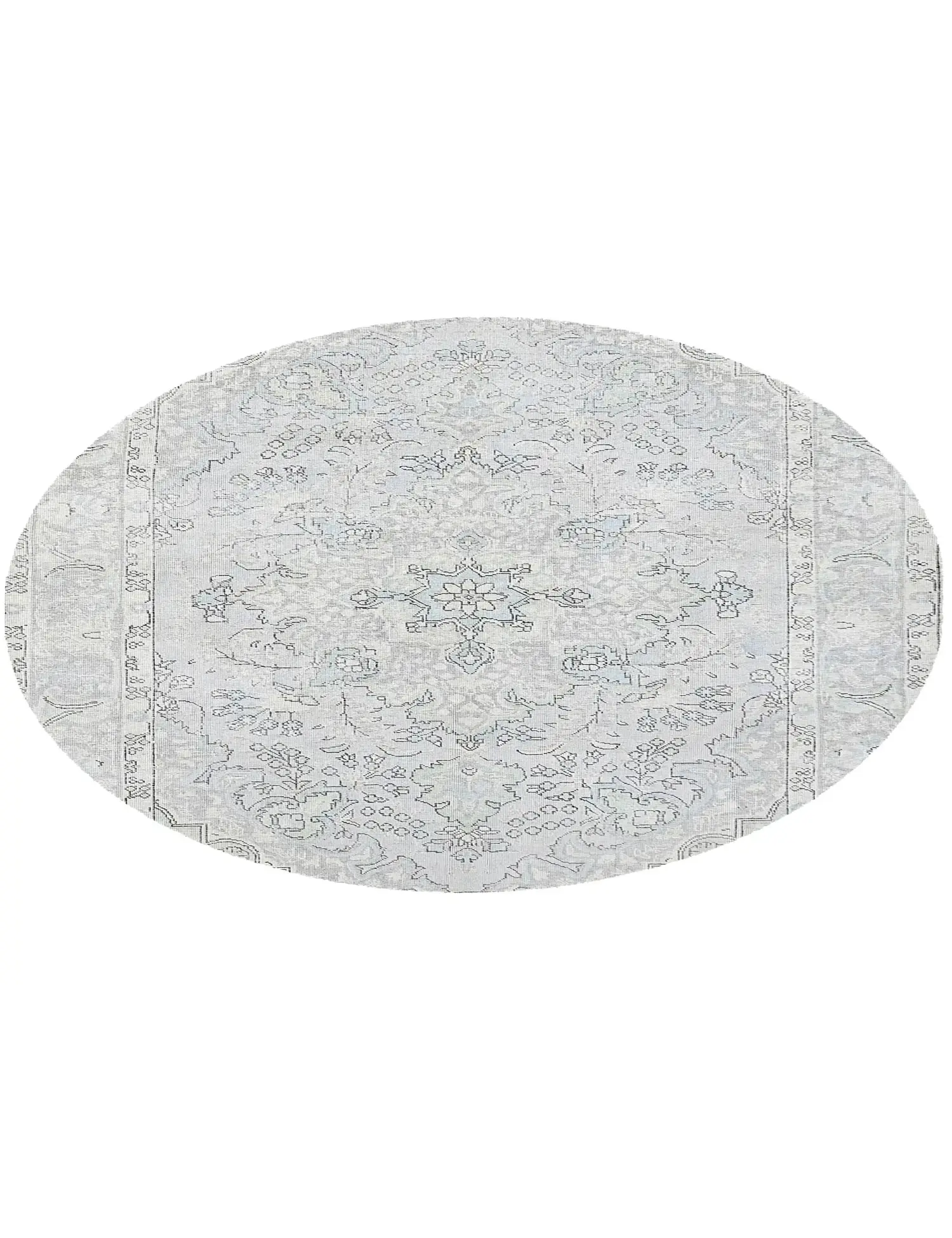 Blau Persien Persischer Vintage Teppich 190 x 190 cm - Einzigartiger handgefertigter Teppich