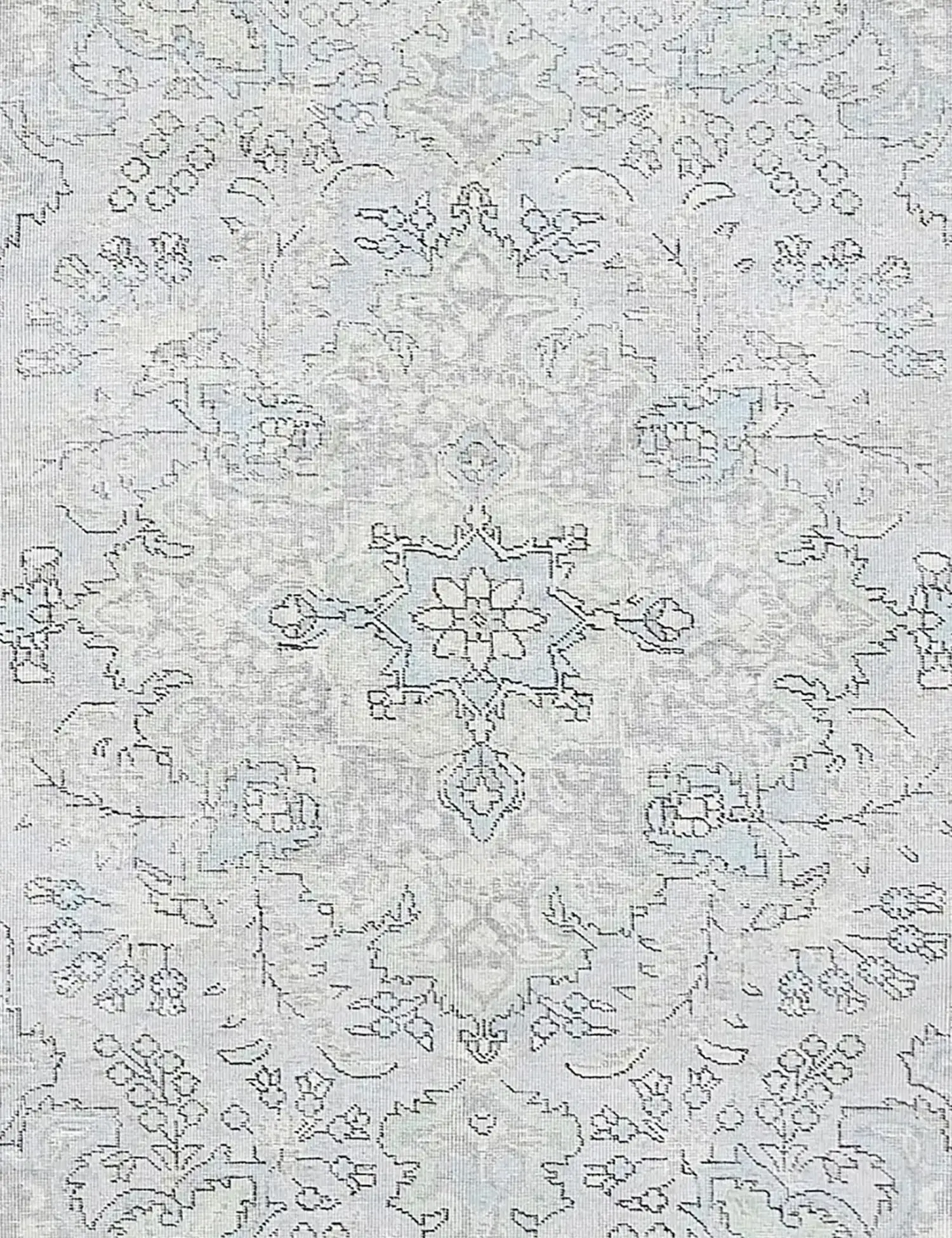 Blau Persien Persischer Vintage Teppich 250 x 190 cm - Einzigartiger handgefertigter Teppich