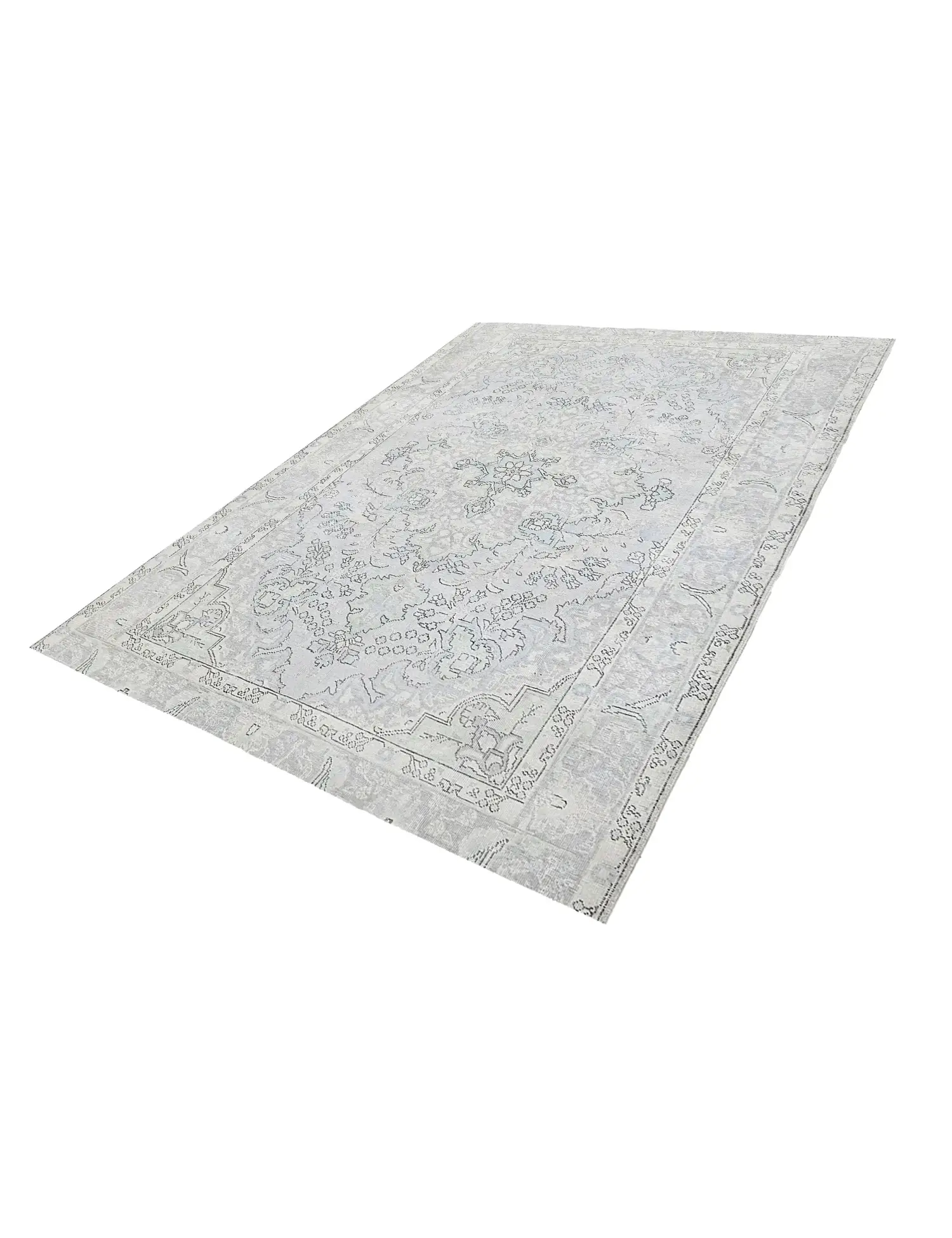 Blau Persien Persischer Vintage Teppich 250 x 190 cm - Einzigartiger handgefertigter Teppich
