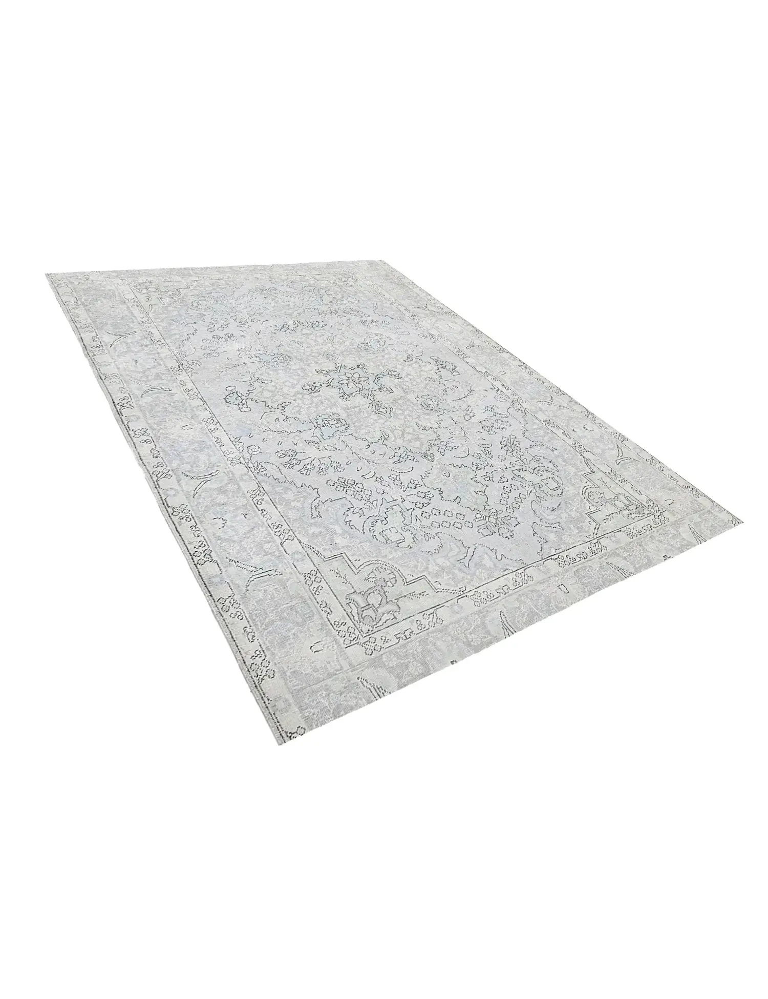 Blau Persien Persischer Vintage Teppich 250 x 190 cm - Einzigartiger handgefertigter Teppich