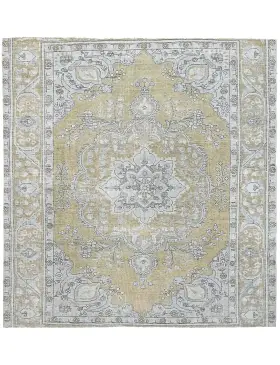 Beige Persien Persischer Vintage Teppich 192 x 192 cm