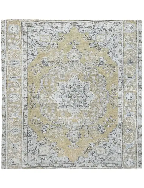 Beige Persia Persisk vintage teppe 192 x 192 cm