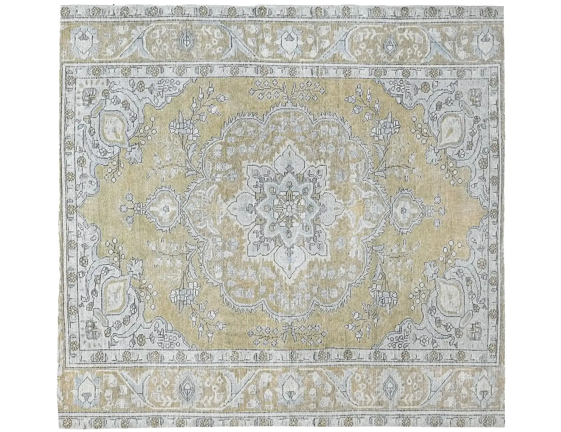 Beige Persien Persischer Vintage Teppich 192 x 192 cm