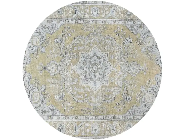 Beige Persien Persischer Vintage Teppich 192 x 192 cm