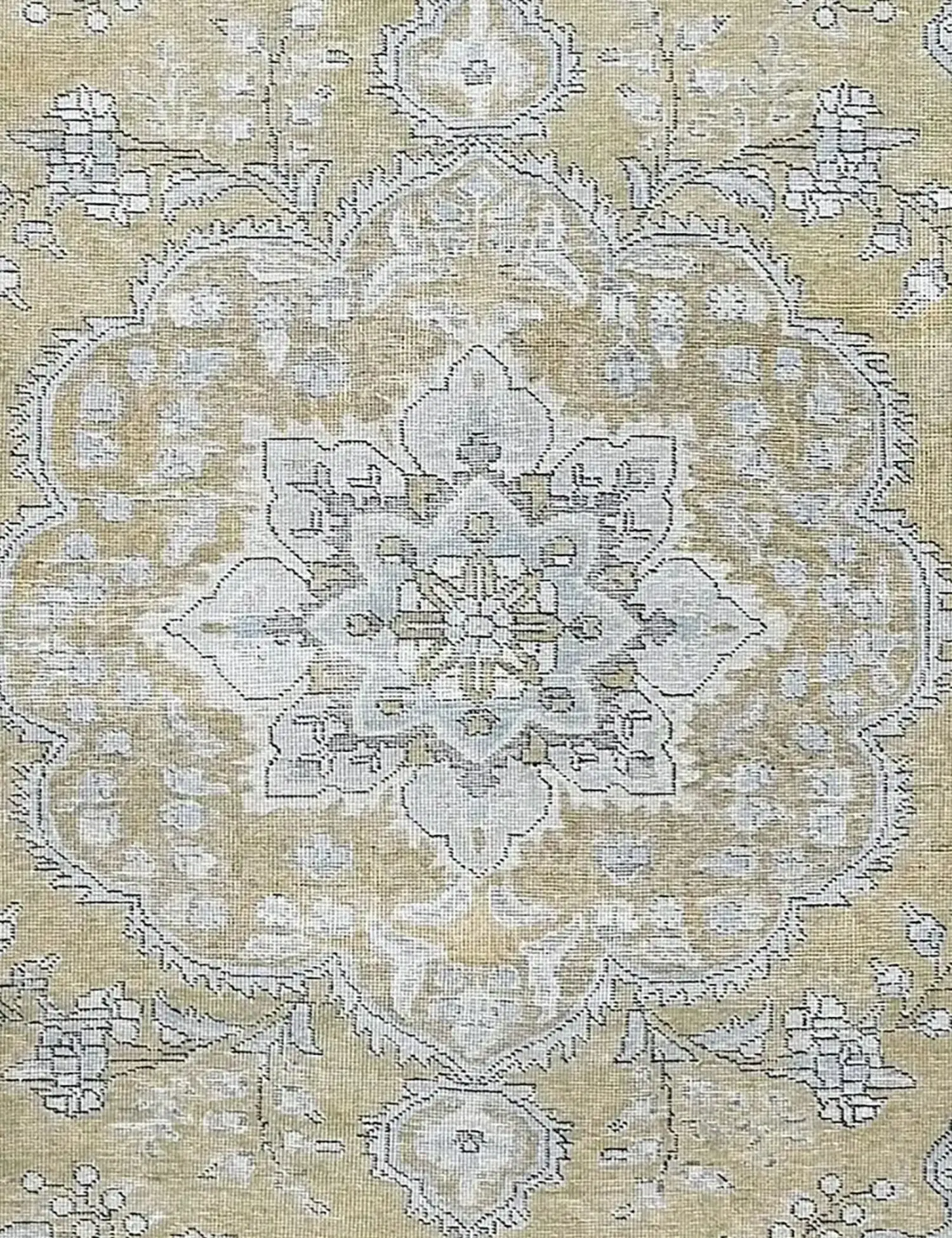 Beige Persien Persischer Vintage Teppich 250 x 192 cm - Einzigartiger handgefertigter Teppich