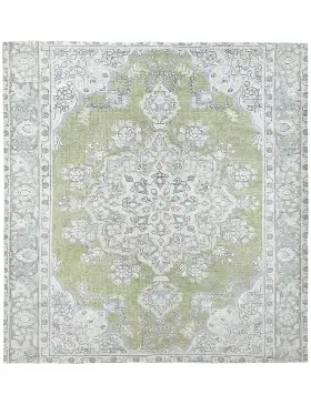 Grün Persien Persischer Vintage Teppich 199 x 199 cm