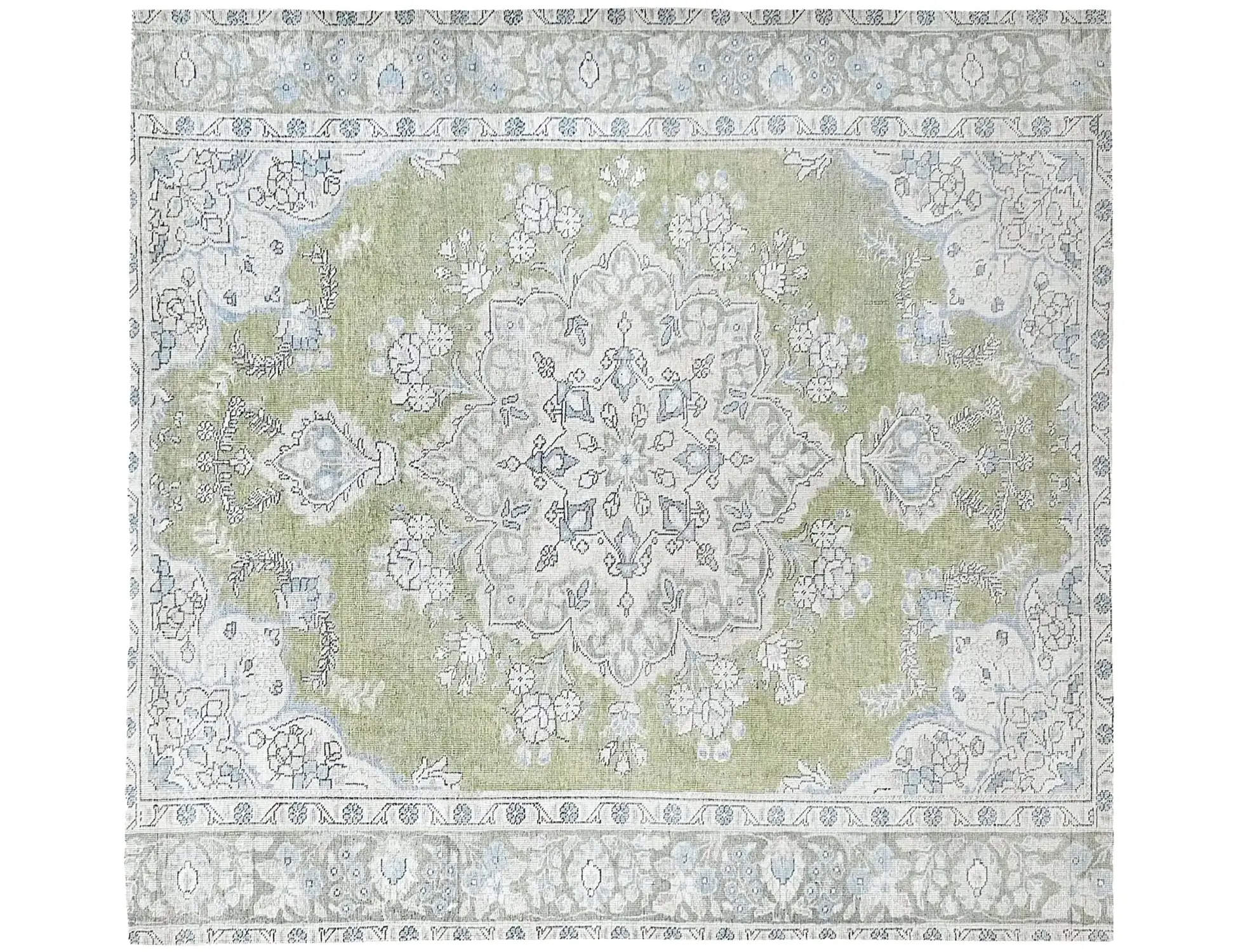Grün Persien Persischer Vintage Teppich 199 x 199 cm