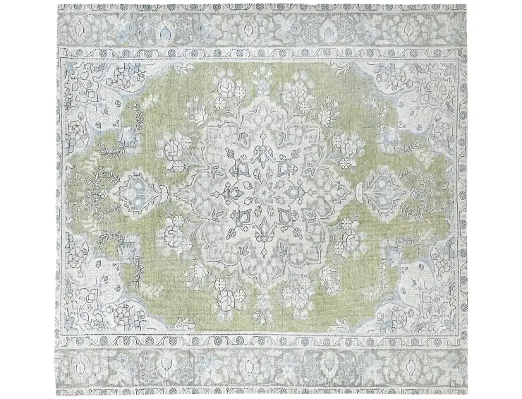 Grün Persien Persischer Vintage Teppich 199 x 199 cm
