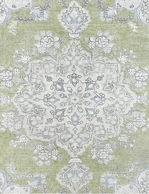Grønn Persia Persisk vintage teppe 199 x 199 cm - view 3