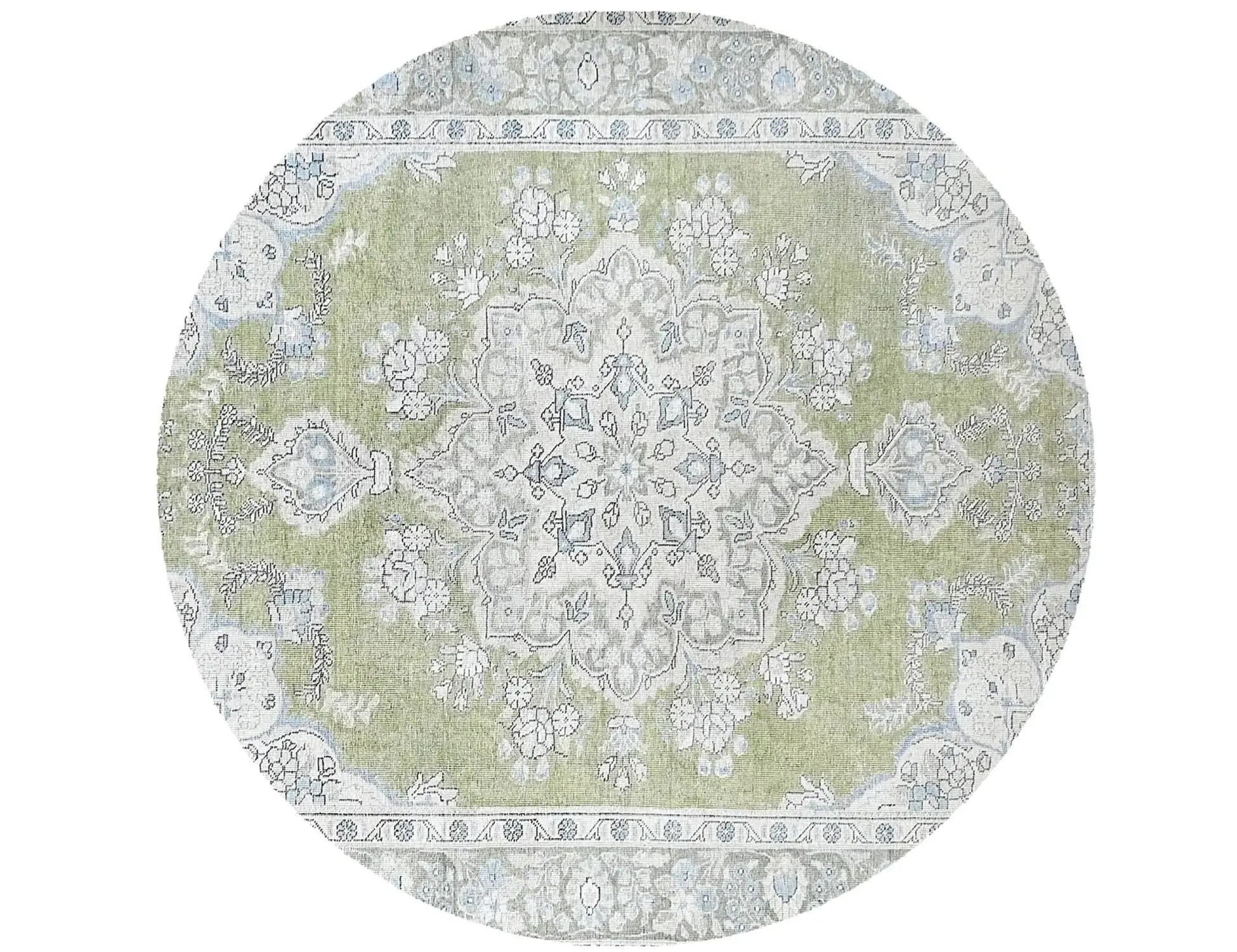 Grün Persien Persischer Vintage Teppich 199 x 199 cm
