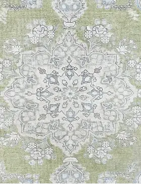 Grün Persien Persischer Vintage Teppich 199 x 199 cm - view 3