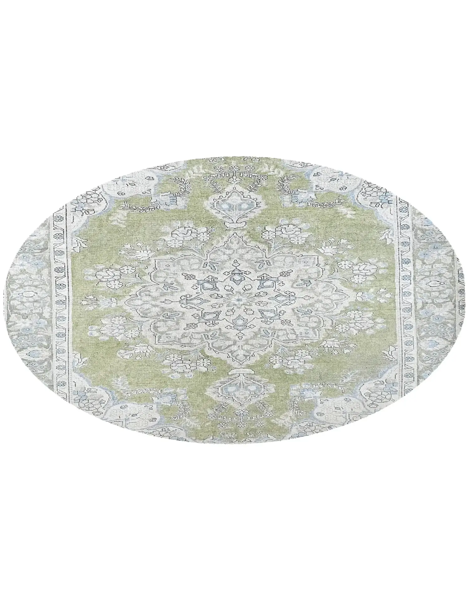 Grün Persien Persischer Vintage Teppich 199 x 199 cm - Einzigartiger handgefertigter Teppich