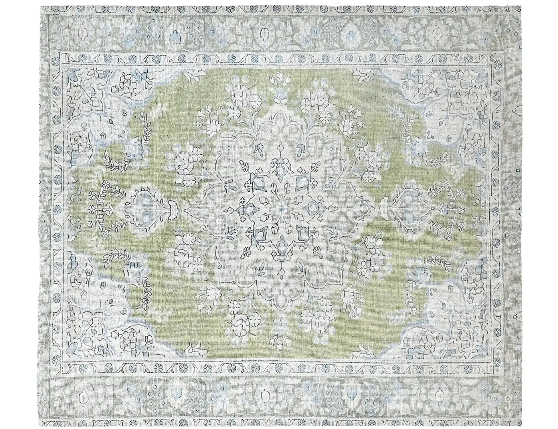 Grün Persien Persischer Vintage Teppich 250 x 199 cm