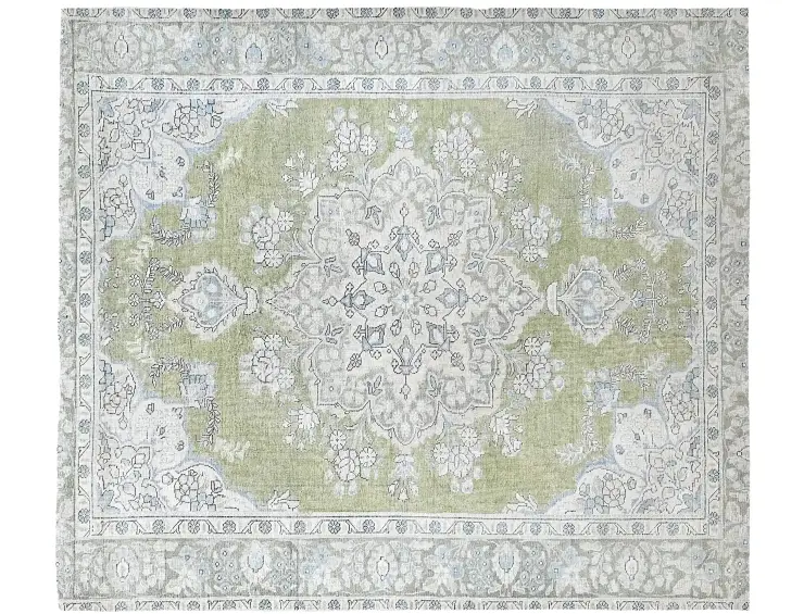 Grün Persien Persischer Vintage Teppich 250 x 199 cm