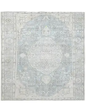 Blau Persien Persischer Vintage Teppich 196 x 196 cm