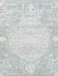 Blau Persien Persischer Vintage Teppich 196 x 196 cm - view 3