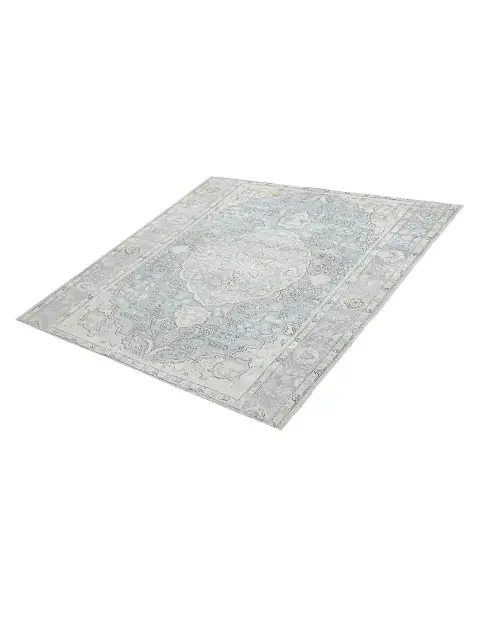 Bleu Persan Tapis Persan vintage 196 x 196 cm - view 1