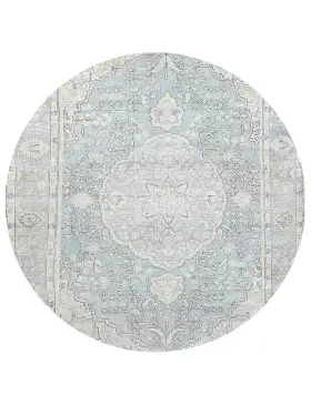 Blau Persien Persischer Vintage Teppich 196 x 196 cm