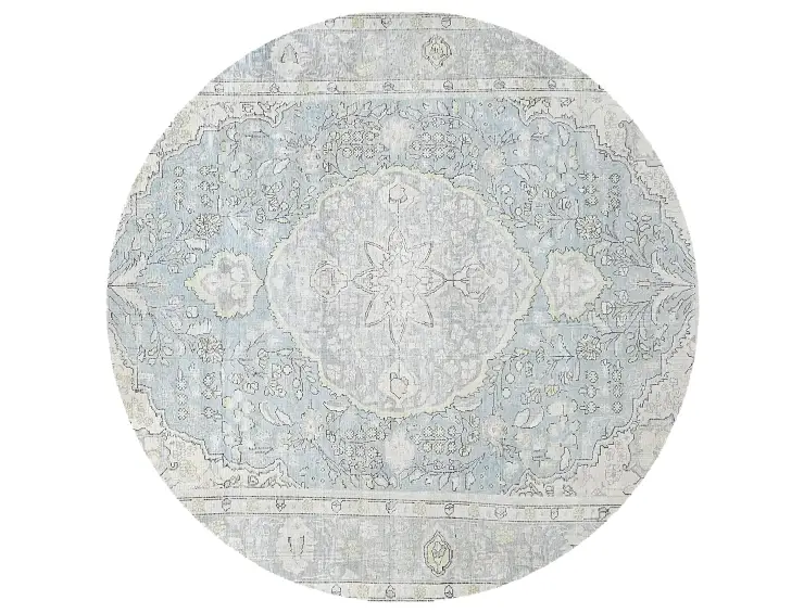 Blau Persien Persischer Vintage Teppich 196 x 196 cm