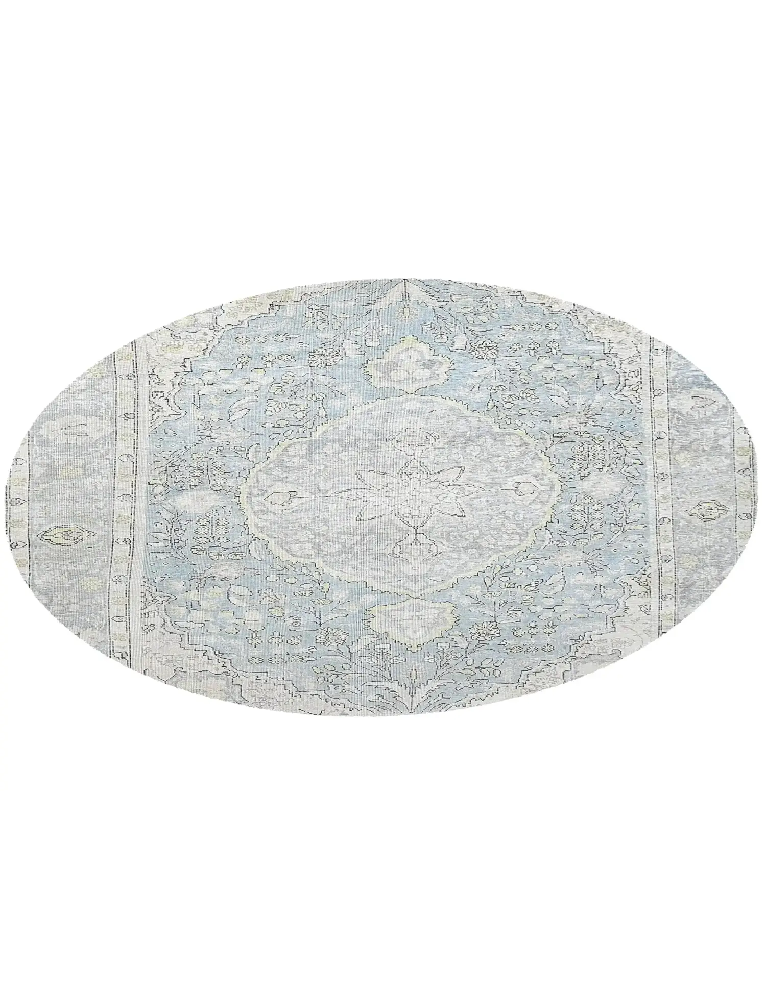 Blau Persien Persischer Vintage Teppich 196 x 196 cm - Einzigartiger handgefertigter Teppich