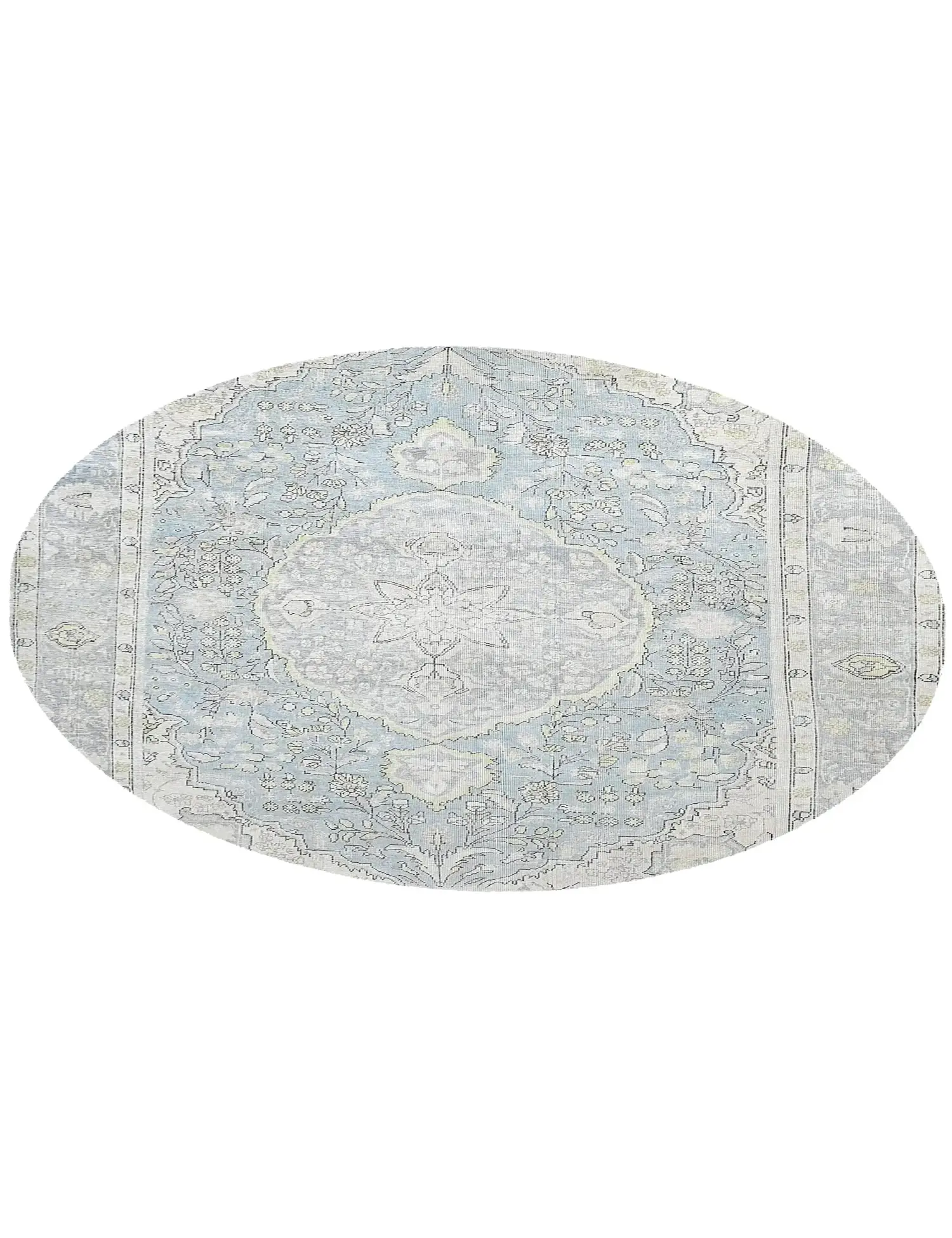 Blau Persien Persischer Vintage Teppich 196 x 196 cm - Einzigartiger handgefertigter Teppich
