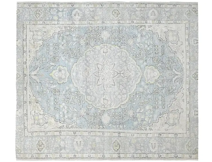 Blau Persien Persischer Vintage Teppich 250 x 196 cm