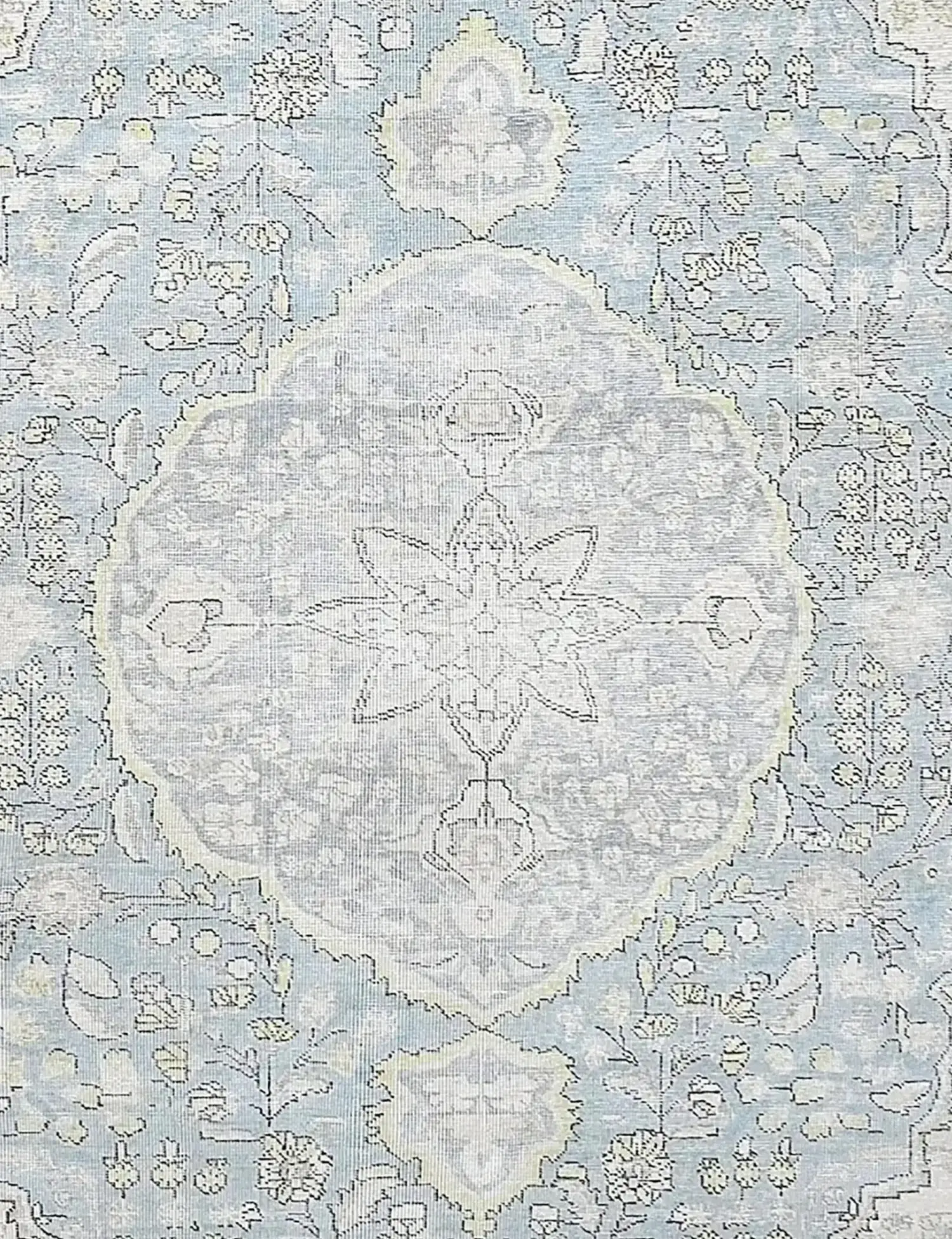 Blau Persien Persischer Vintage Teppich 250 x 196 cm - Einzigartiger handgefertigter Teppich