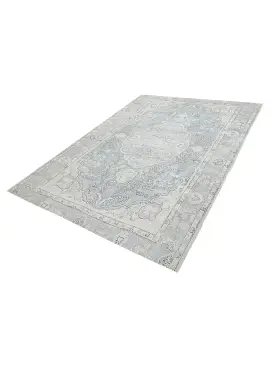 Blau Persien Persischer Vintage Teppich 250 x 196 cm - view 1