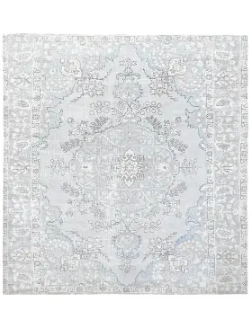 Grau Persien Persischer Vintage Teppich 201 x 201 cm