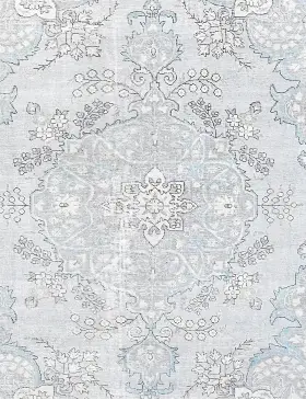 Grau Persien Persischer Vintage Teppich 201 x 201 cm - view 3