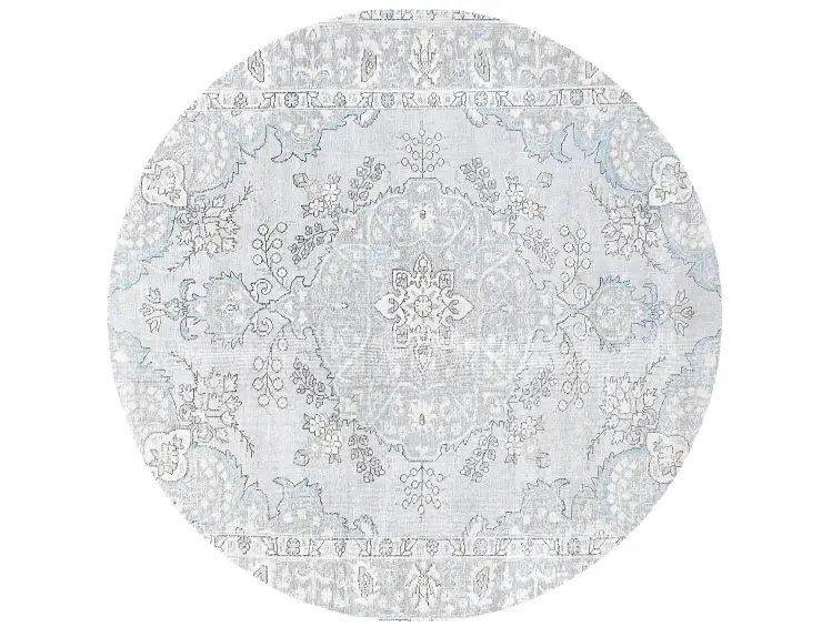 Grau Persien Persischer Vintage Teppich 201 x 201 cm