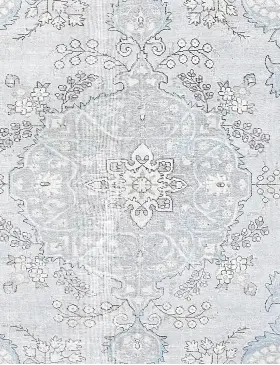Grau Persien Persischer Vintage Teppich 201 x 201 cm - view 3