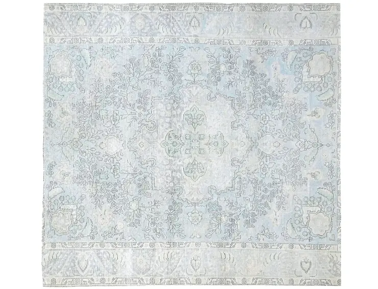Blau Persien Persischer Vintage Teppich 199 x 199 cm