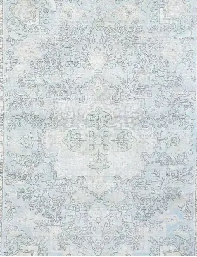 Blau Persien Persischer Vintage Teppich 199 x 199 cm - view 3