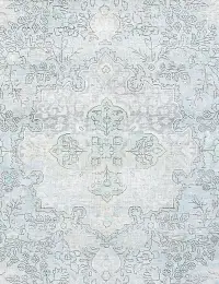 Blau Persien Persischer Vintage Teppich 199 x 199 cm - view 3