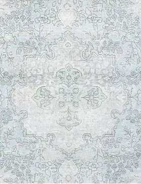 Blau Persien Persischer Vintage Teppich 199 x 199 cm - view 3