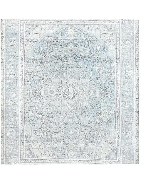 Bleu Persan Tapis Persan vintage 197 x 197 cm