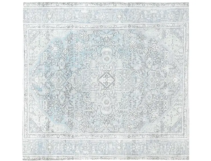 Blau Persien Persischer Vintage Teppich 197 x 197 cm