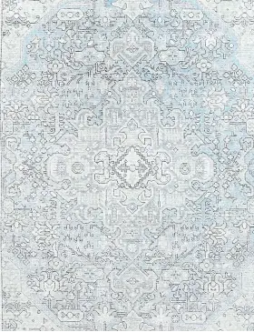 Blau Persien Persischer Vintage Teppich 197 x 197 cm - view 3