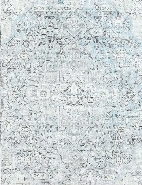 Bleu Persan Tapis Persan vintage 197 x 197 cm - view 3