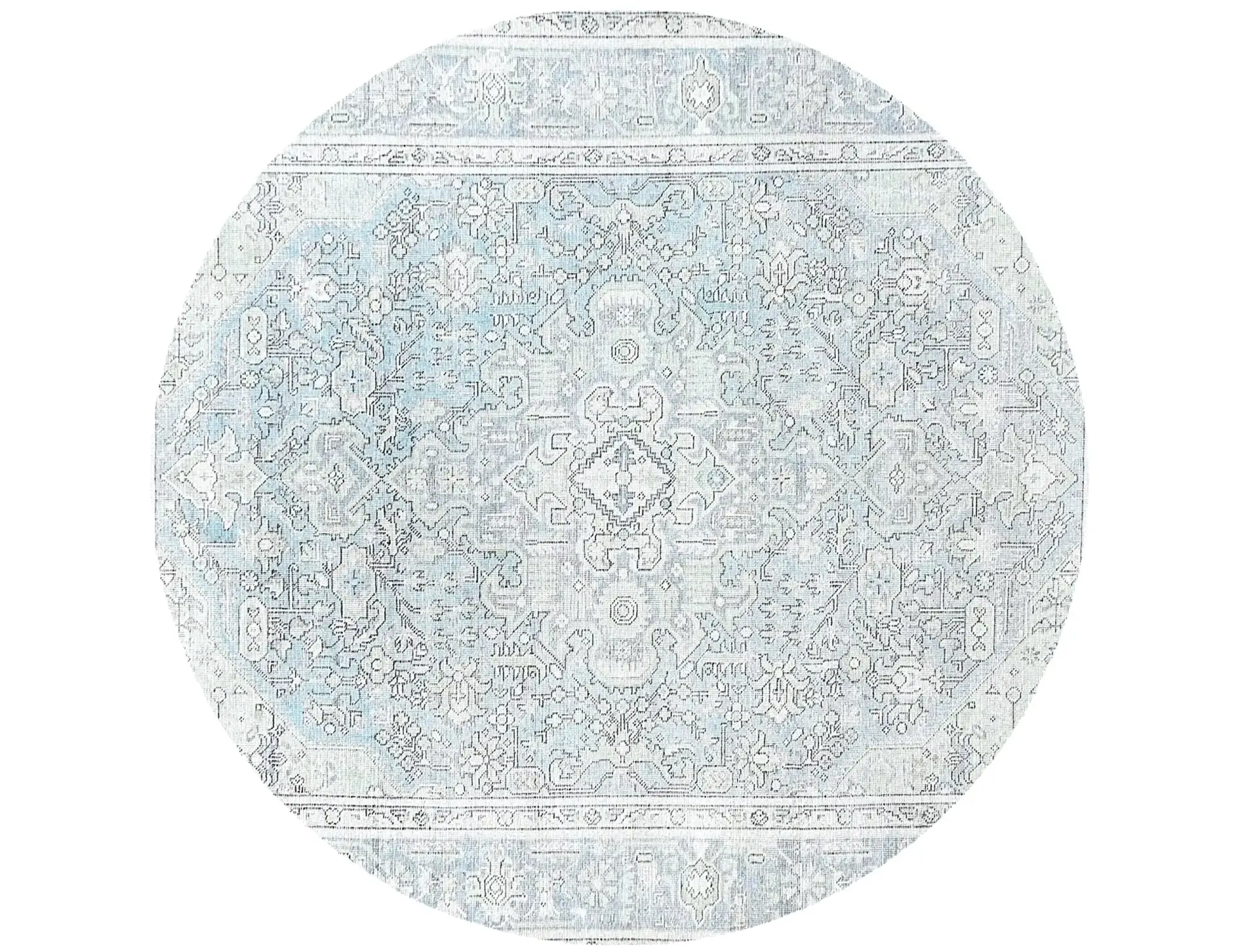 Blau Persien Persischer Vintage Teppich 197 x 197 cm