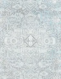 Blau Persien Persischer Vintage Teppich 197 x 197 cm - view 3
