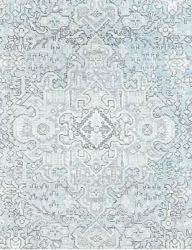 Blau Persien Persischer Vintage Teppich 197 x 197 cm - view 3
