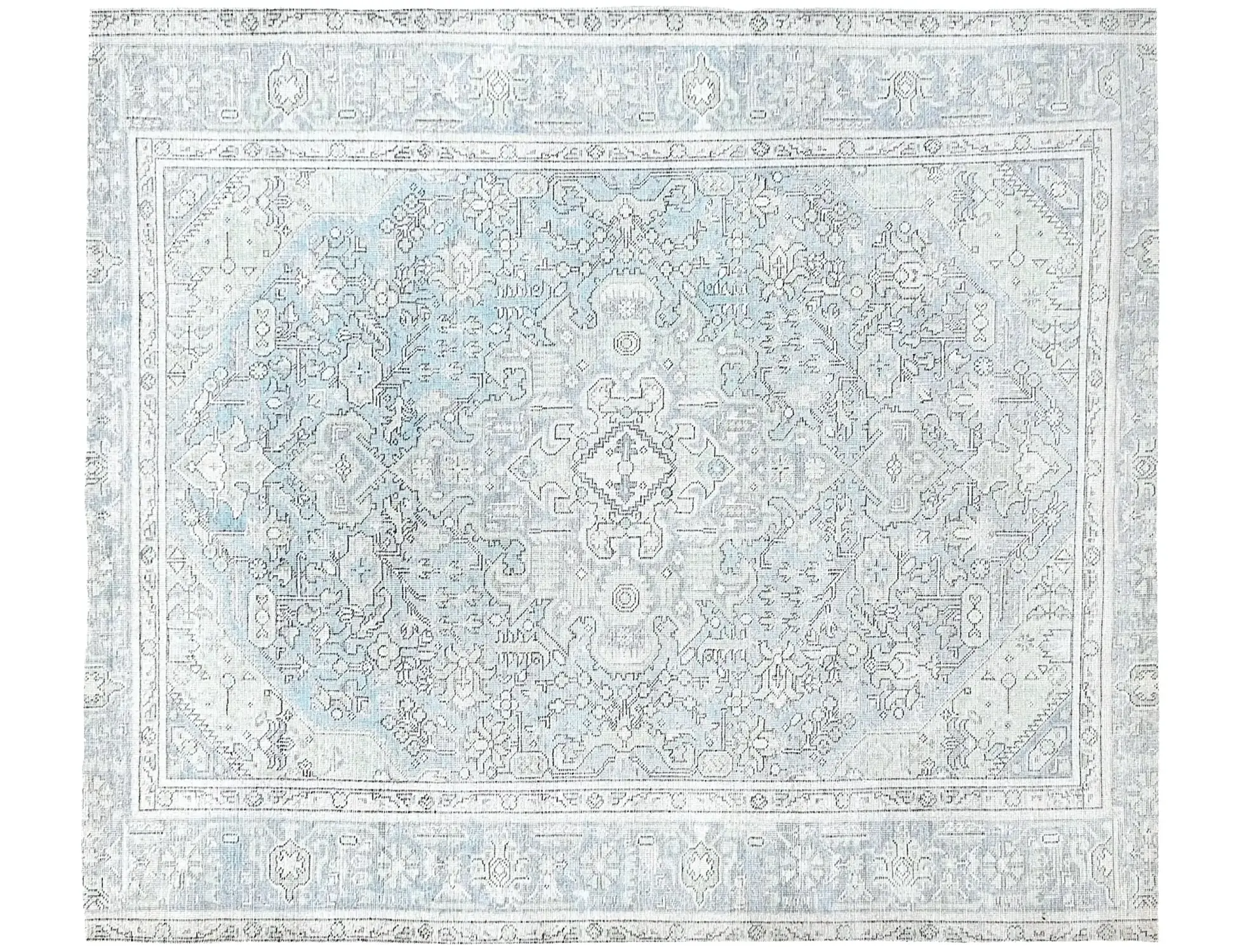 Blau Persien Persischer Vintage Teppich 250 x 197 cm
