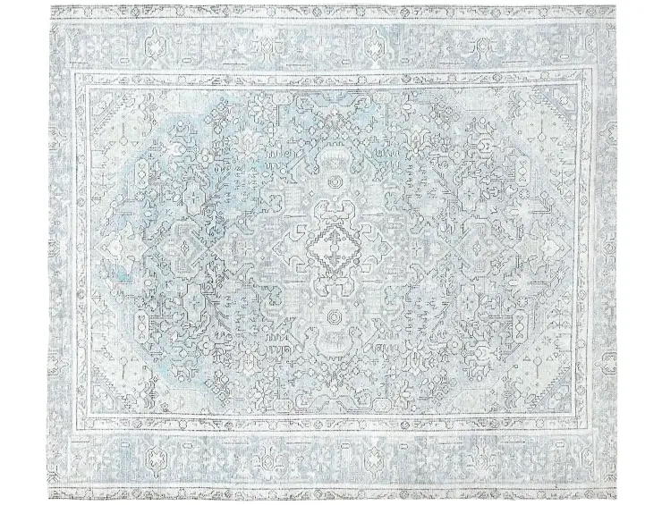 Blau Persien Persischer Vintage Teppich 250 x 197 cm